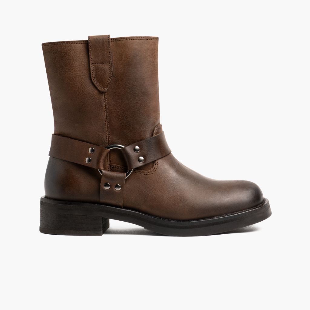 Outlaw Light Tobacco Leðurstígvél fyrir Konur in Classic Full-Grain Leather - Hliðarsýn | Kaupa á netinu