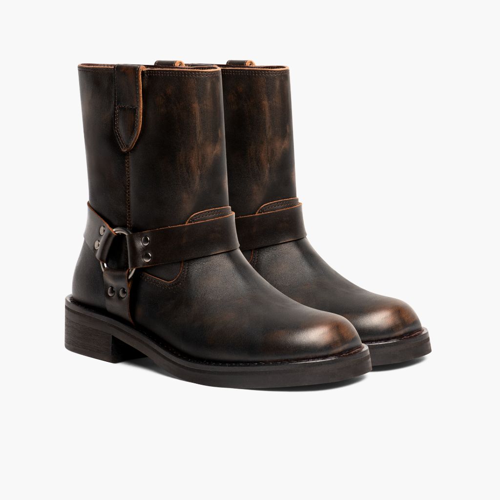 Vintage Brown Full-Grain leather Boots - Goodyear randsaumur og táhluti