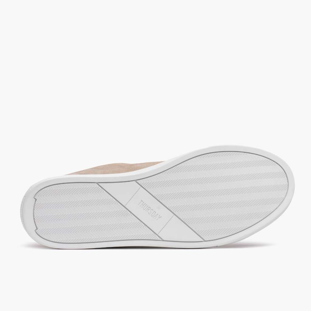 High-Traction Rubber Outsole & Lug Tread Pattern on Premier Low Top Latte Leðurstrigaskór fyrir Konur