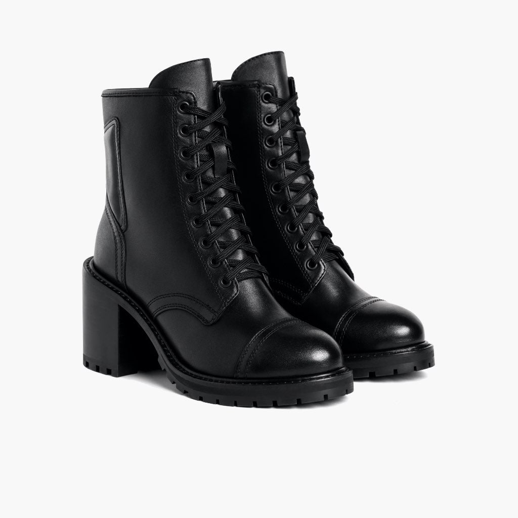 Black Full-Grain leather Boots - Goodyear randsaumur og táhluti