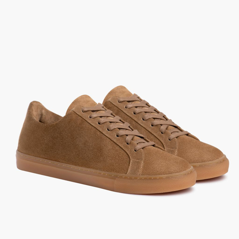 Premier Low Top Camel Leather Sneakers fyrir konur