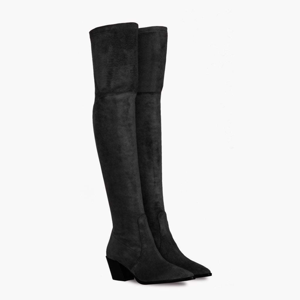 Black Full-Grain leather Boots - Goodyear randsaumur og táhluti