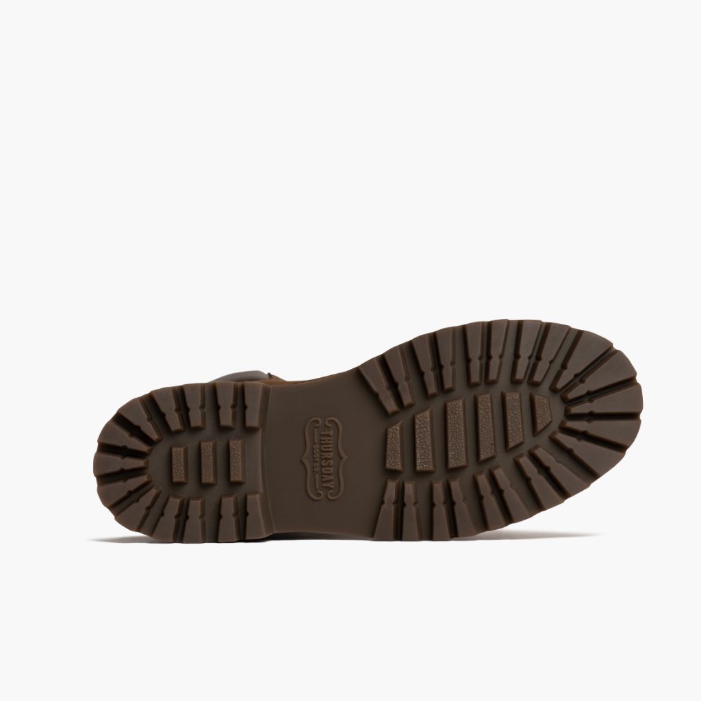 High-Traction Rubber Outsole & Lug Tread Pattern on Explorer Ljósbrúnn Matte Leðurstígvél fyrir Konur