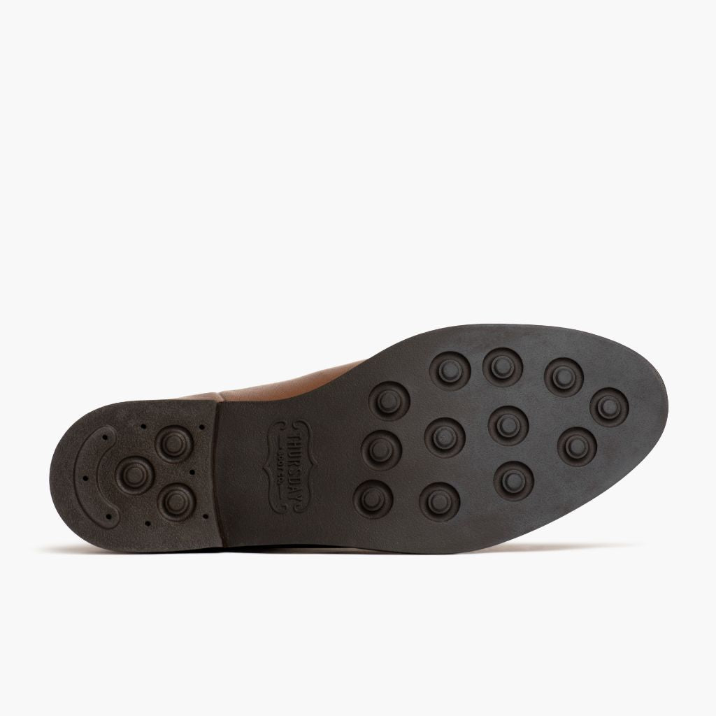 High-Traction Rubber Outsole & Lug Tread Pattern on Duchess Amber Wheat Leðurstígvél fyrir Konur