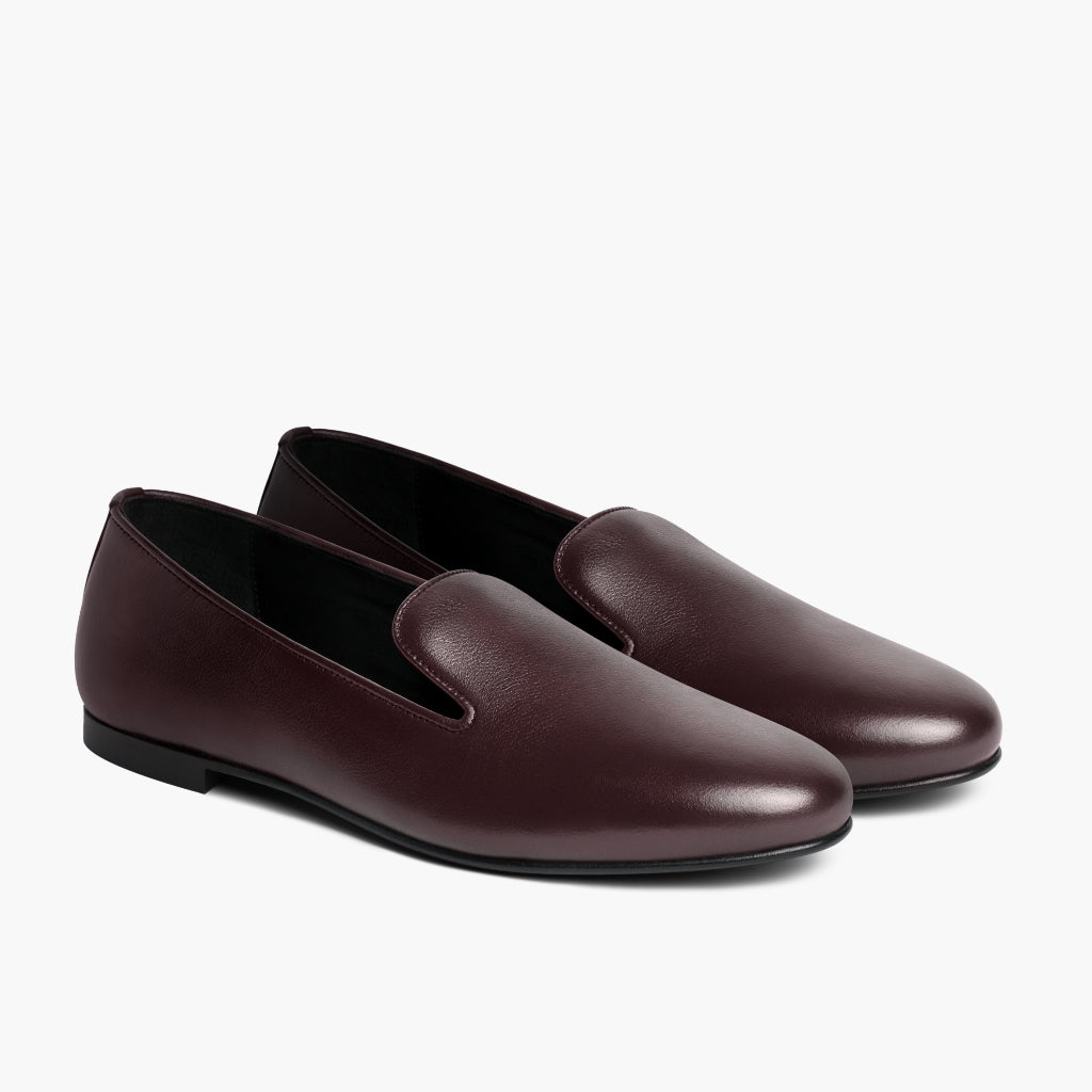 Eden Búrgúndí Leðurstígvél fyrir Konur in Burgundy Full-Grain Leather - Hliðarsýn | Kaupa á netinu
