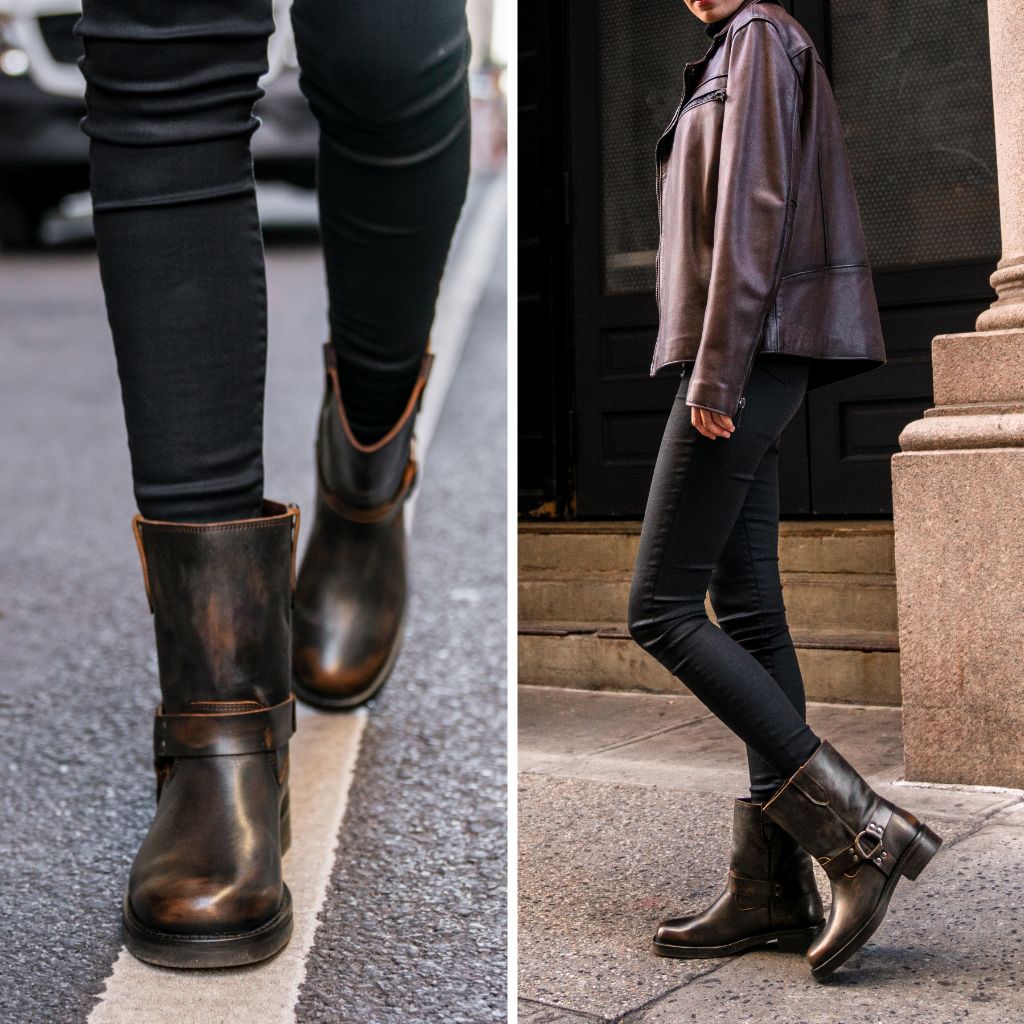 Styled On-Foot Perspective Demonstrating Ankle Fit & Silhouette on Model