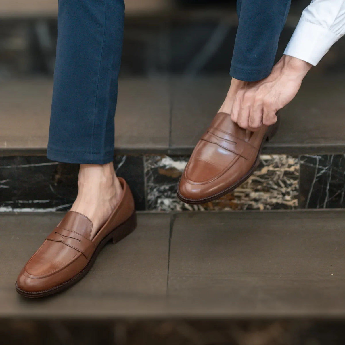 Orlaven Baxton Brúnn Leður lágskór fyrir Karla footwear image 10