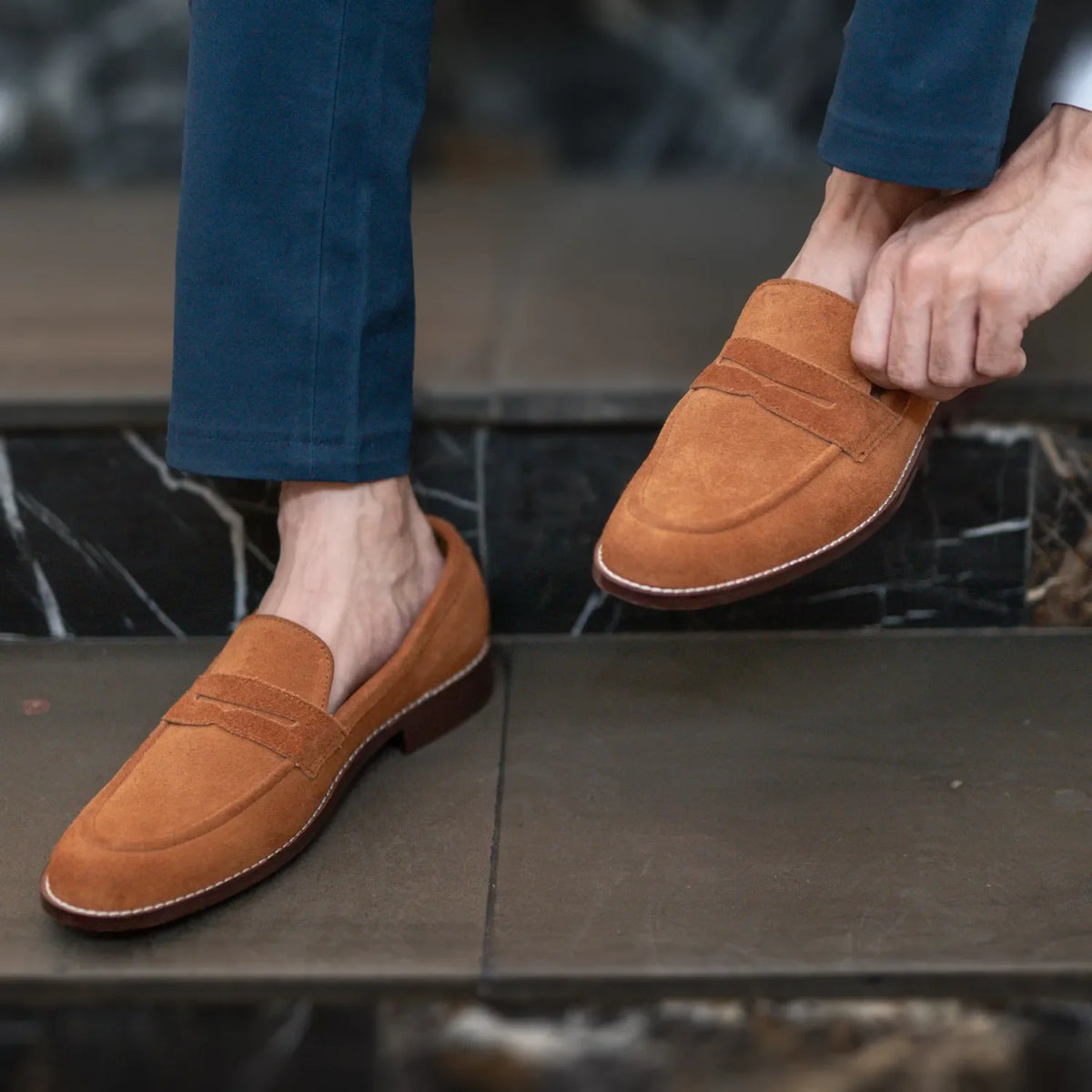 Orlaven Baxton Brúnn Suede Leður lágskór fyrir Karla footwear image 10