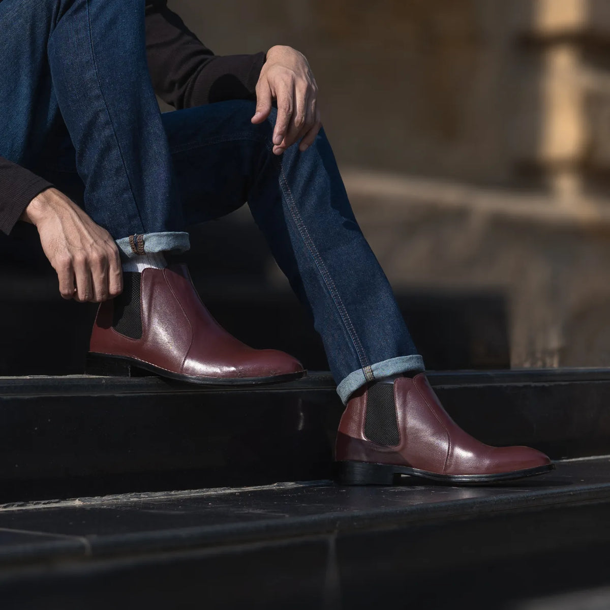 Orlaven Clarkson Chelsea Brúnn Leðurstígvél fyrir Karla footwear image 10