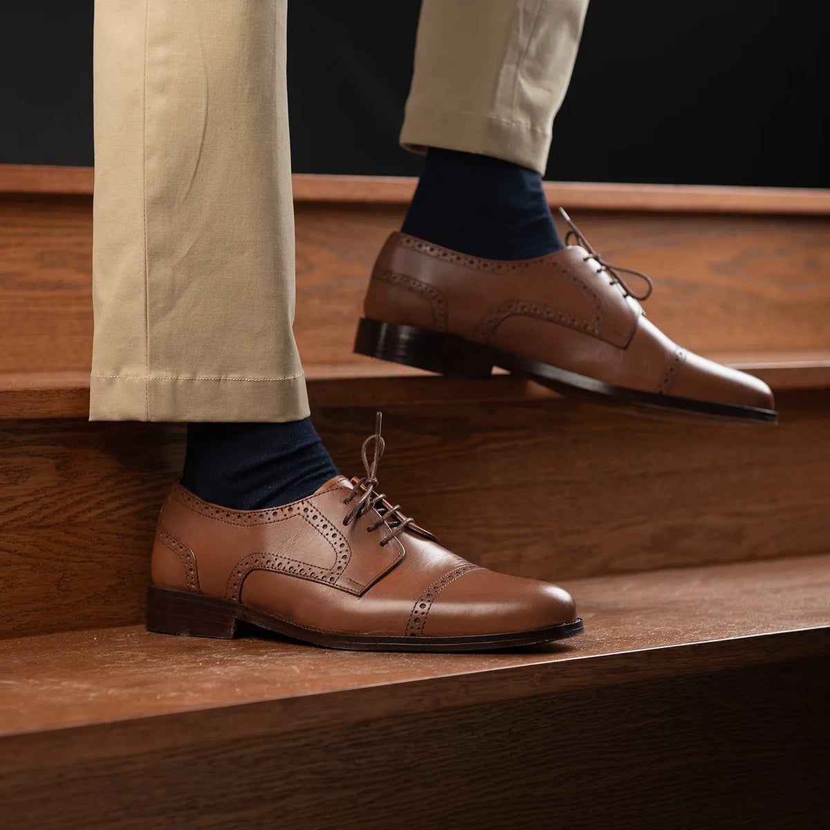 Orlaven Dirk Brogues Derby Ljósbrúnn Leðurskór fyrir Karla footwear image 10