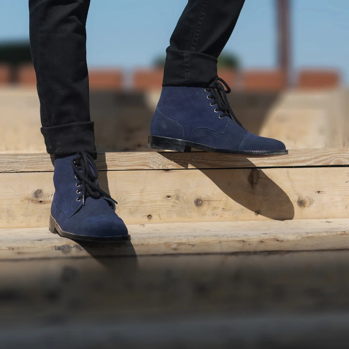 Orlaven Knight Derby Midnight Blár Suede Leðurstígvél fyrir Karla footwear image 10