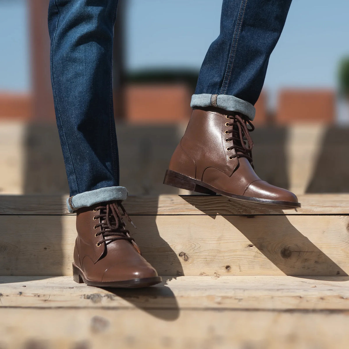 Orlaven Knight Derby Brúnn Leðurstígvél fyrir Karla footwear image 10