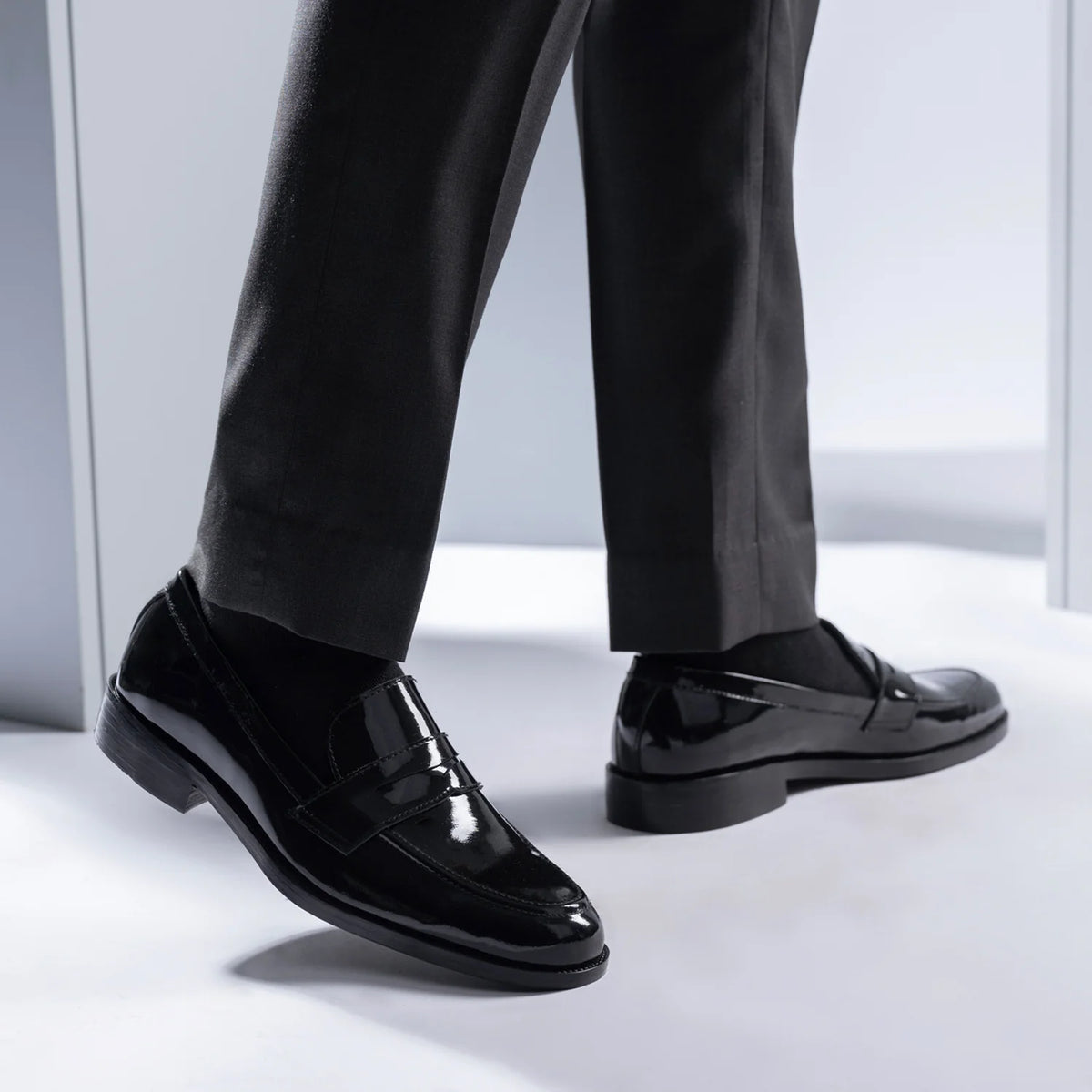Orlaven Baxton Svartur Patent Leður lágskór fyrir Karla footwear image 9
