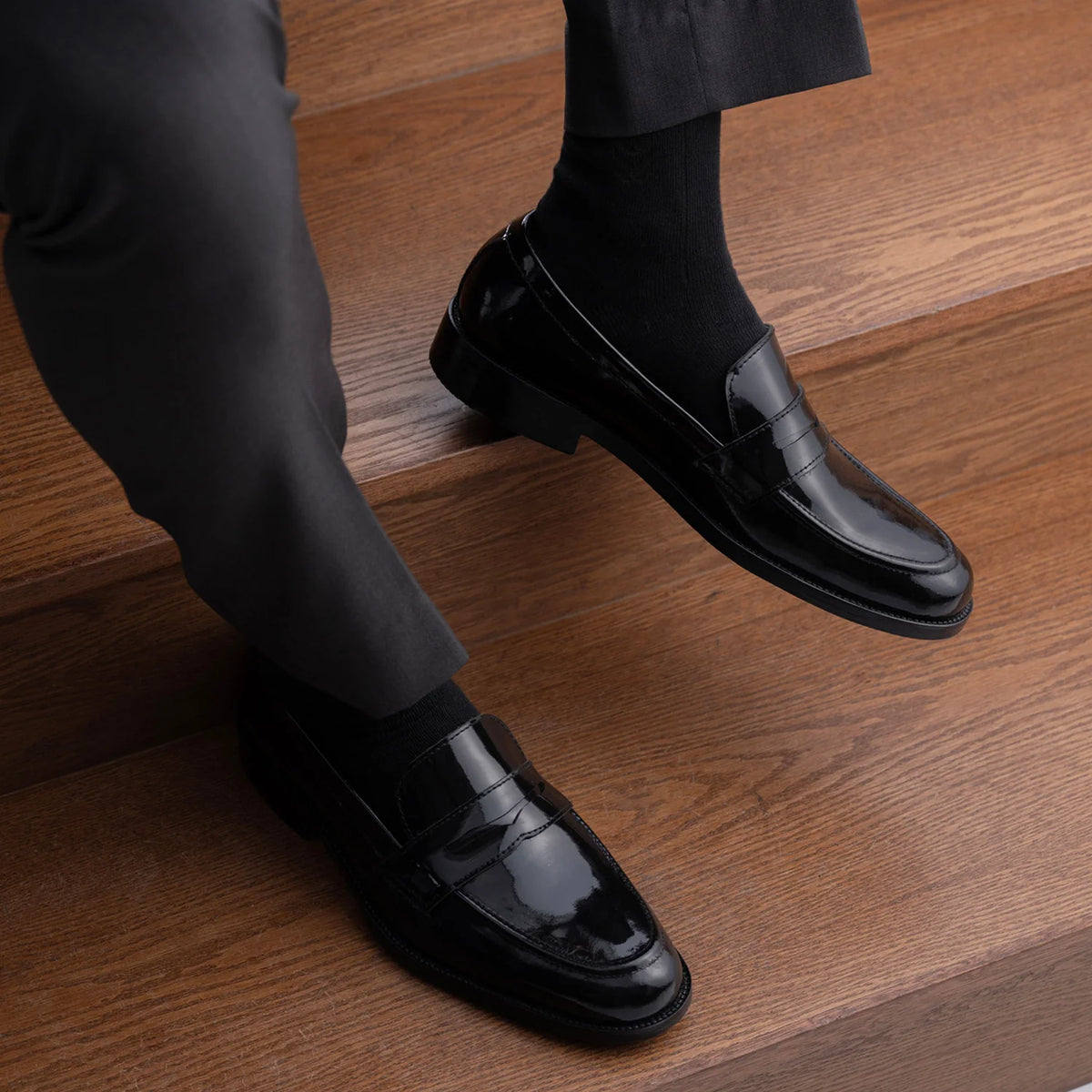 Orlaven Baxton Svartur Patent Leður lágskór fyrir Karla footwear image 10