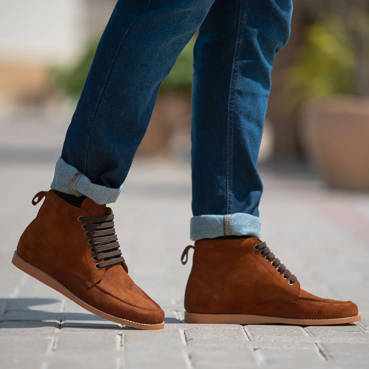 Orlaven Bearman Moc Toe Brúnn Rúskinnstígvél fyrir Karla footwear image 9