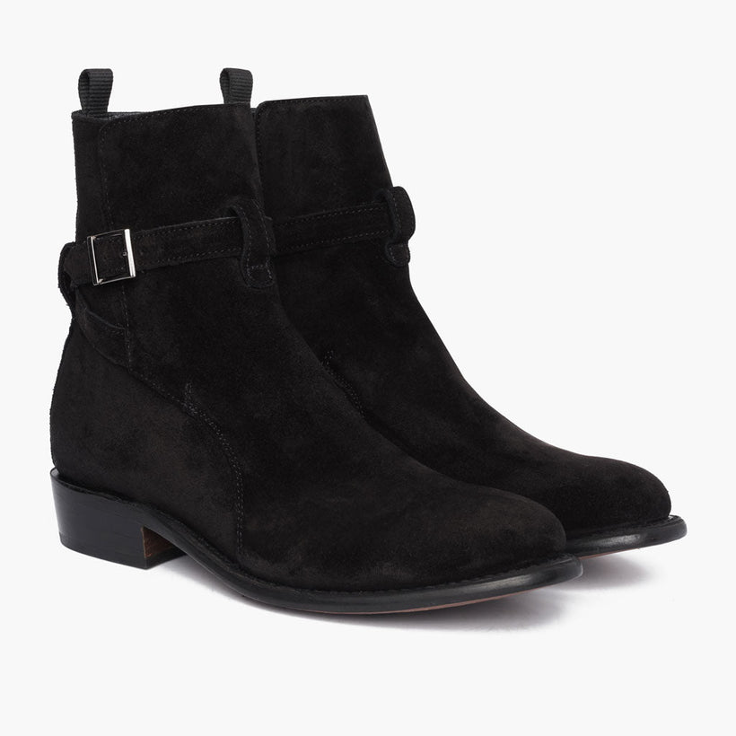 Rogue Svartur Suede Leather Boots fyrir karla