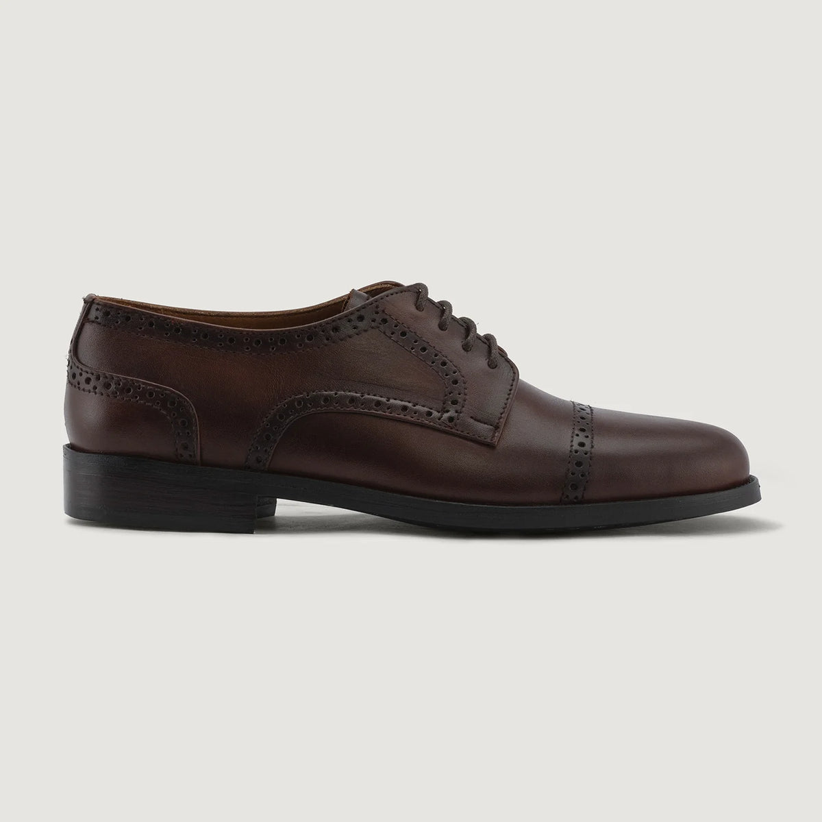 Burnished Brown Full-Grain leather Shoes - Goodyear randsaumur og táhluti