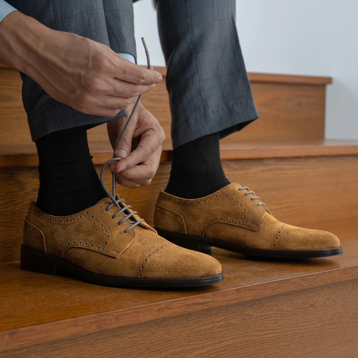 Orlaven Dirk Brogues Derby Brúnn Suede Leðurskór - StudGuard fyrir Karla footwear image 10