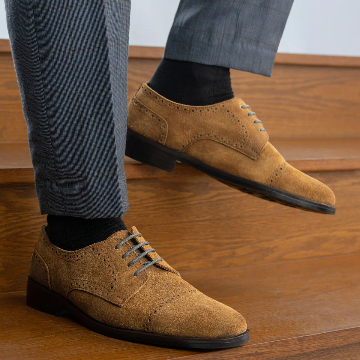 Orlaven Dirk Brogues Derby Brúnn Suede Leðurskór - StudGuard fyrir Karla footwear image 9