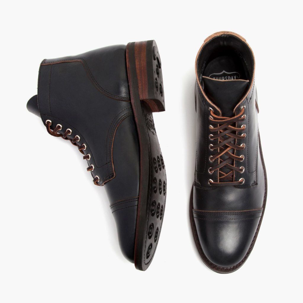 High-Traction Rubber Outsole & Lug Tread Pattern on Vanguard Indigo Leðurstígvél fyrir Karla For Men
