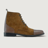 Brown Full-Grain leather Boots - Goodyear Welt Construction & Front Toe Box Detail