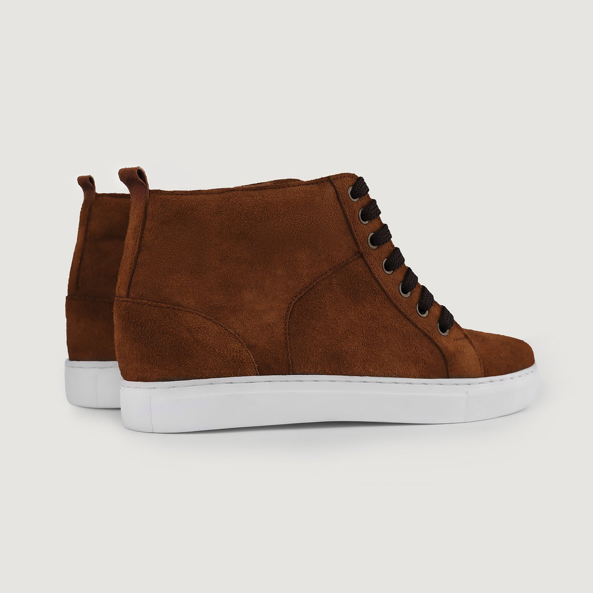 Orlaven Marty High Top Brúnn Suede Leðurstrigaskór fyrir Karla footwear image 10