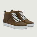 Marty High Top Burnt Copper Pullup Leðurstrigaskór fyrir Karla