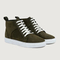 Marty High Top Olive Pullup Leðurstrigaskór fyrir Karla