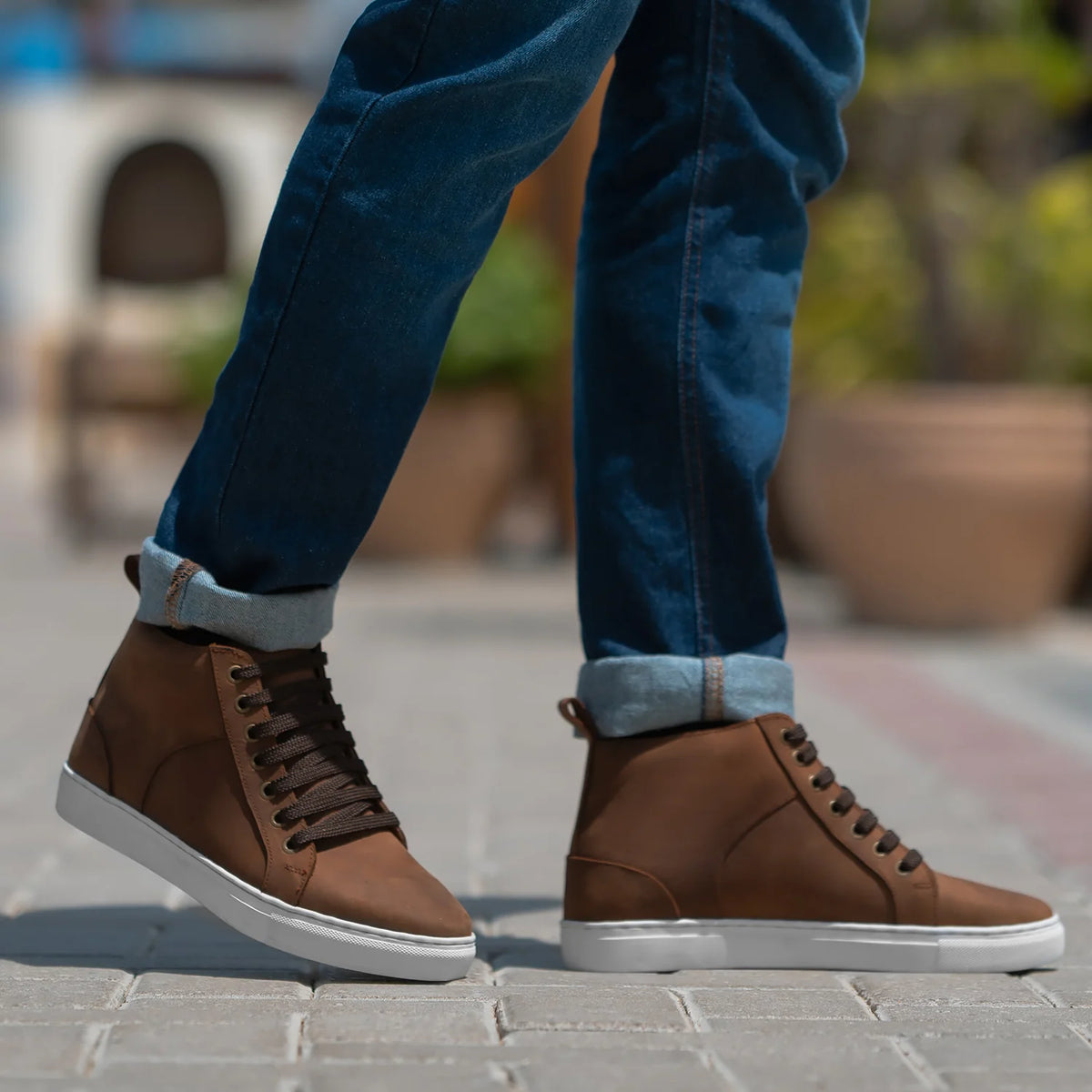 Brown Goatskin Suede Leather Sneakers - Goodyear randsaumur og táhluti