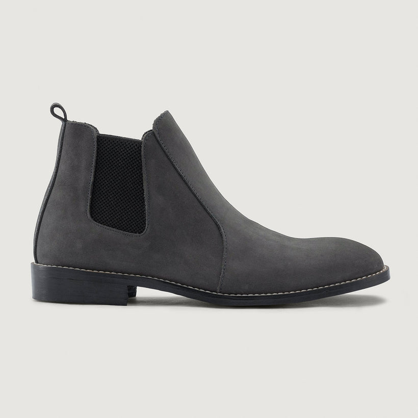 Clarkson Chelsea Grey Nubuck Leðurstígvél - StudGuard fyrir Karla