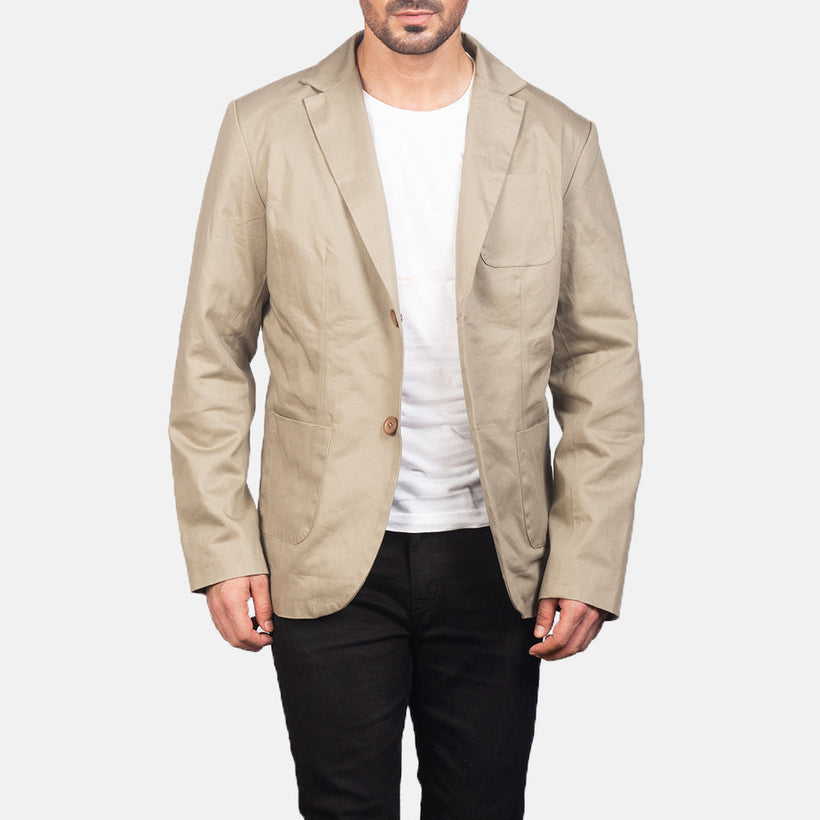 Borges Beige Blazer fyrir karla