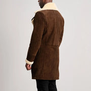 
Charles Leðursíðkápa Brúnn Shearling Leðursíðkápa fyrir Karla – alternate product view 5