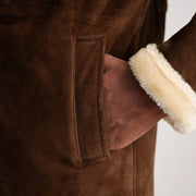 
Charles Leðursíðkápa Brúnn Shearling Leðursíðkápa fyrir Karla – alternate product view 6