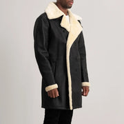 
Charles Leðursíðkápa Brúnn Shearling Leðursíðkápa fyrir Karla – alternate product view 2