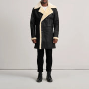 
Charles Leðursíðkápa Brúnn Shearling Leðursíðkápa fyrir Karla – alternate product view 3