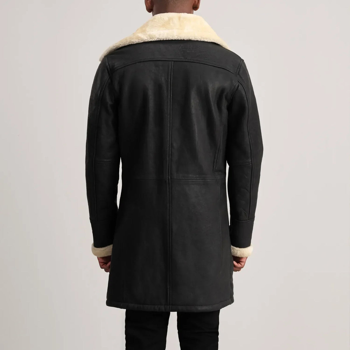 
Charles Leðursíðkápa Brúnn Shearling Leðursíðkápa fyrir Karla – alternate product view 5