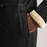 
Charles Leðursíðkápa Brúnn Shearling Leðursíðkápa fyrir Karla – alternate product view 6
