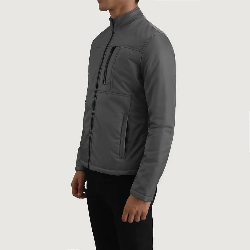Elliot Grey Lightweight Leðurjakki fyrir karla