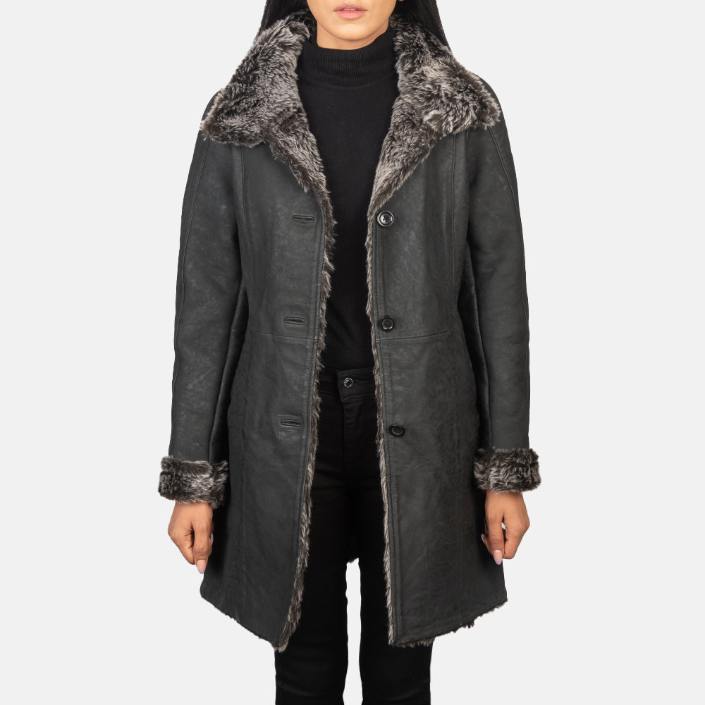 
Erica Shearling Leðursíðkápa fyrir Konur – alternate product view 1