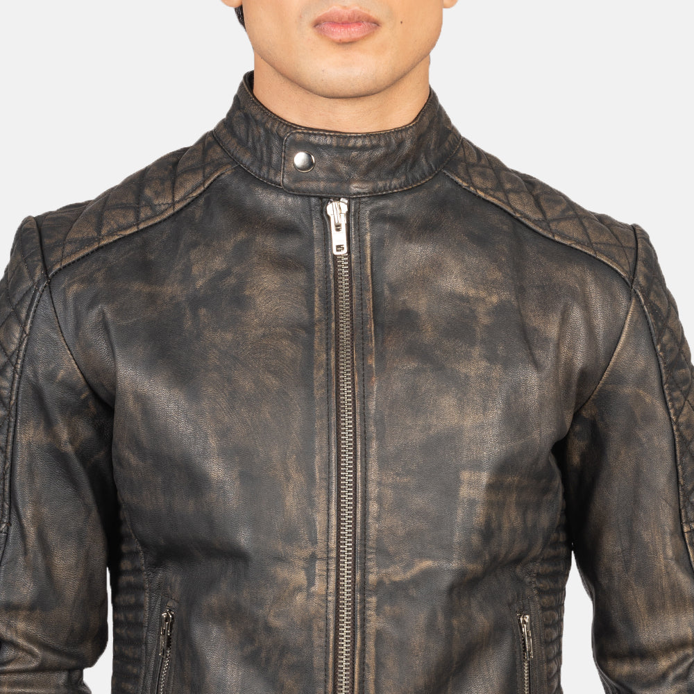 Fernando Quilted Leather Biker Jacket – alternate product view 6