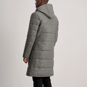 
Floyd Leðursíðkápa Ljósbrúnn Puffer Leðurjakki fyrir Karla – alternate product view 5