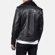 
Nærmynd of Notch with Removable Fur & Zipper with Waist belt Hardware on Furton Black Leather Biker Jacket