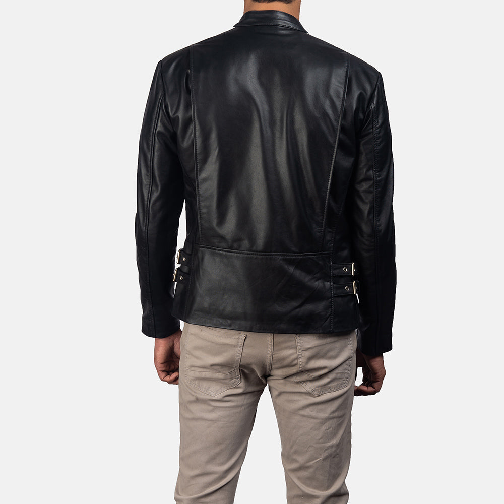 Authentic Cowhide Leather Grain Texture &amp; Heavy-Duty Seam Stitching Detail