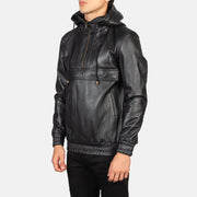 
Blue Sheepskin suede Jacket - Að aftan með nákvæmri axlasniði og hreinum fald