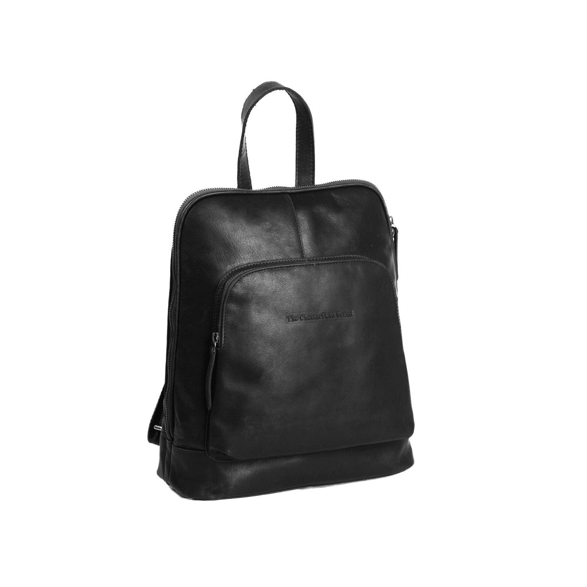 Naomi Full-Grain Leather Backpack in Classic 100% Full-Grain Leather - Full Exterior Front Profile View | Buy Online
