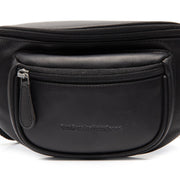 Vernio Full-Grain Leather Belt Bag - Structured Side Profile Showing Gusset Depth &amp; Expansion Capacity