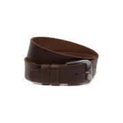 
Solid Antique Brass Hardware & Heavy-Duty Dual Zipper Detail on Copper Ósvikið full grain leður Belt fyrir Karla