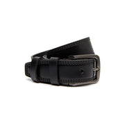 
Manovo Ósvikið full grain leður Belt fyrir Karla í ósviknu 100% full grain leðri - Full Exterior Að framan með sniðinni hönnun | Kaupa á netinu