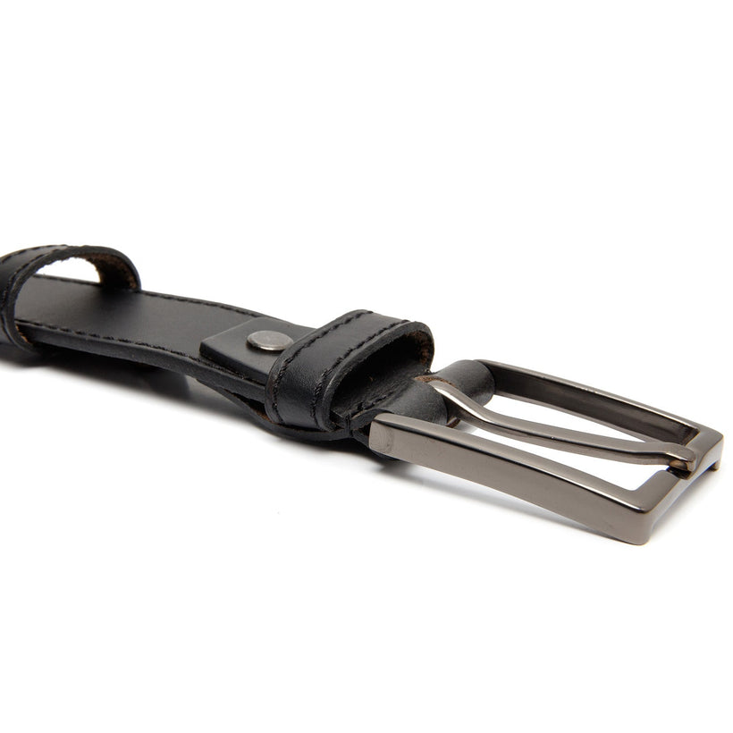 Ljósbrúnnaro Full-Grain Leather Belt fyrir karla