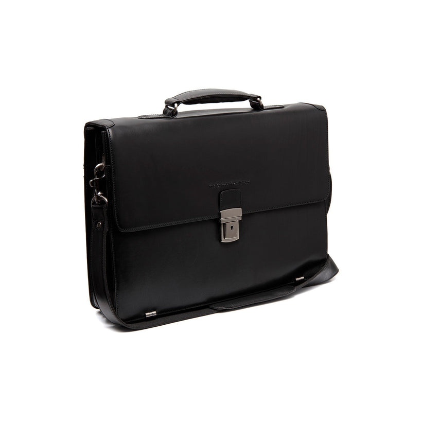 Salvatore Full-Grain Leather Briefcase fyrir karla